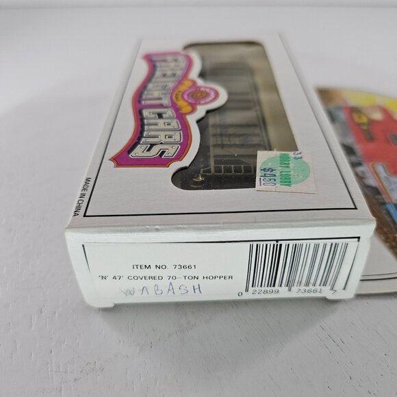 Bachmann Train N Scale 47ft Covered 70 Ton Hopper Wabash Railroad RR #73661 - Picture 3 of 6